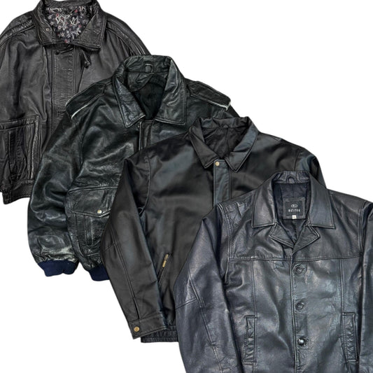 Mens black leather jackets